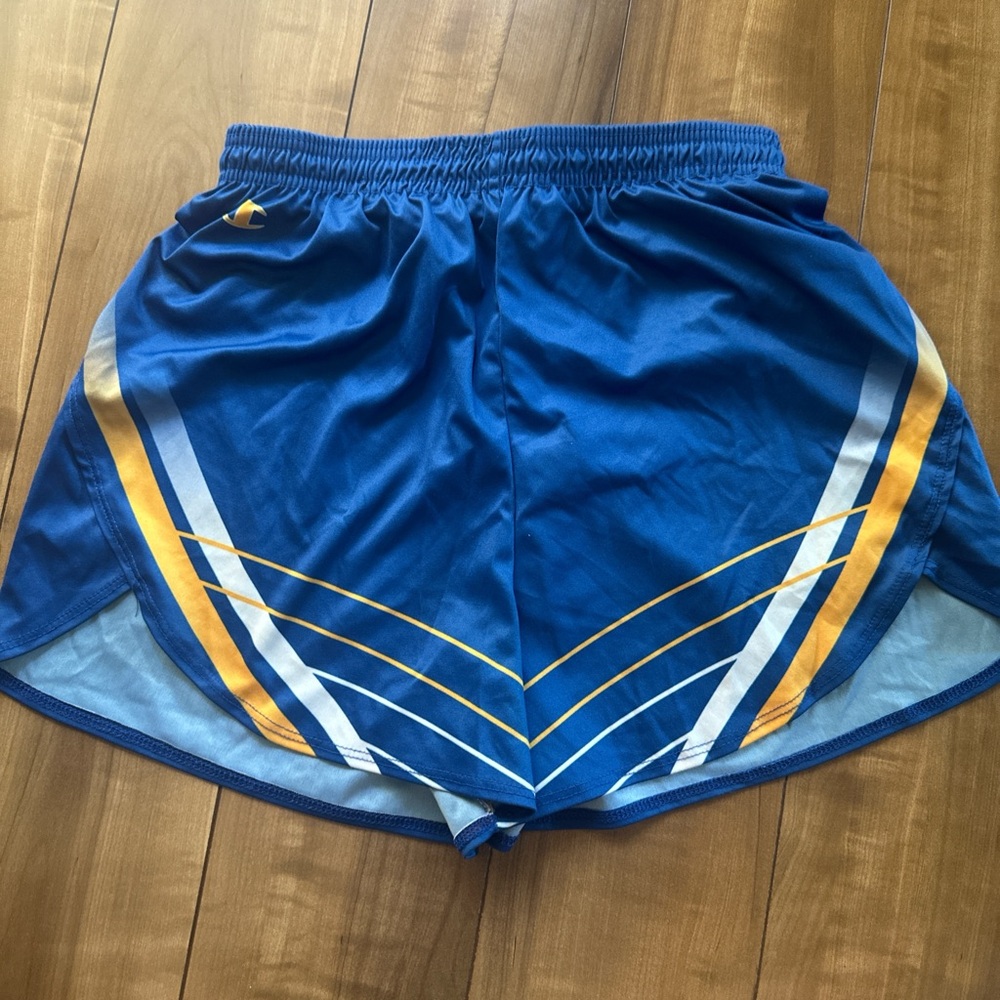 Blue and Yellow Athletic Shorts